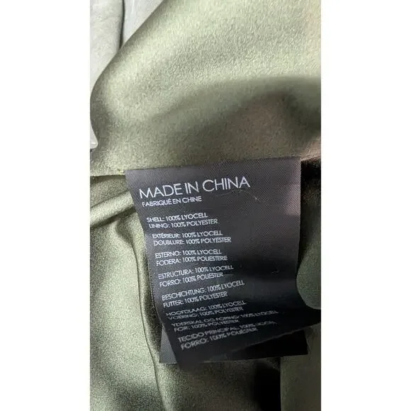 Club Monaco 'Ellayne' Trench Coat Seaweed Green Neutral Classic - Size S - Picture 8 of 9